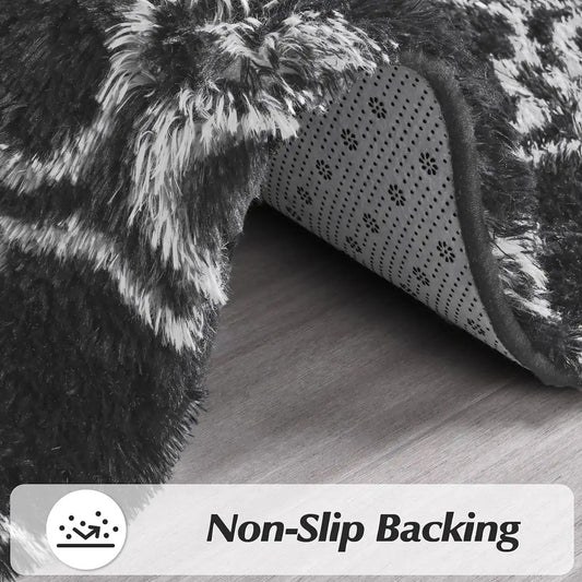 160*230cm Fluffy Rugs Large Shaggy Rug Living Room Bedroom Anti-Slip Soft Carpet Floor Mat