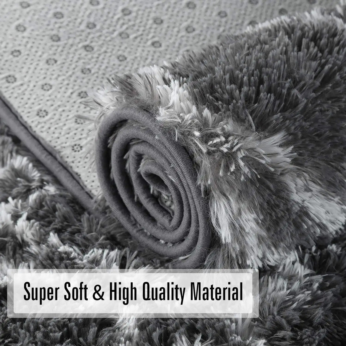 160*230cm Fluffy Rugs Large Shaggy Rug Living Room Bedroom Anti-Slip Soft Carpet Floor Mat